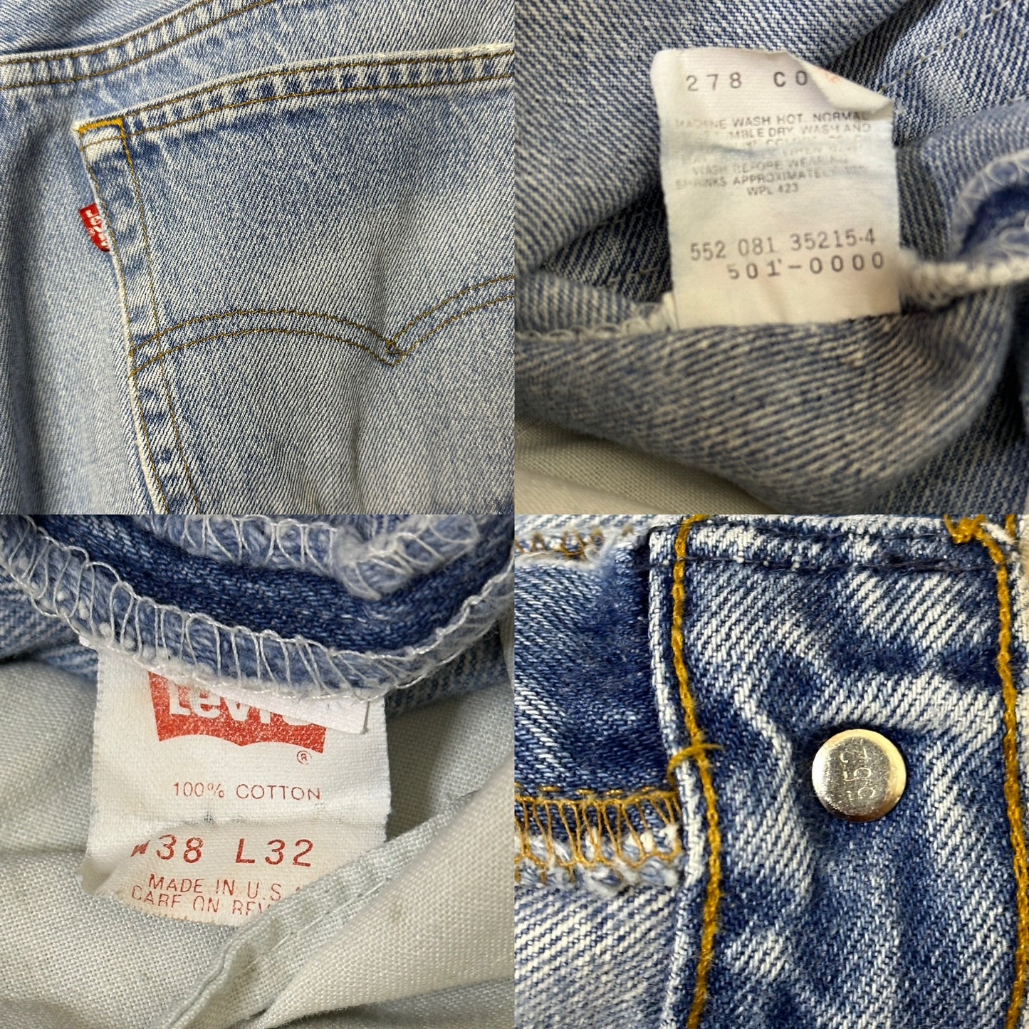 80’s Levi’s 501 Distressed Jeans (Men’s 35x29 / Women’s 33)