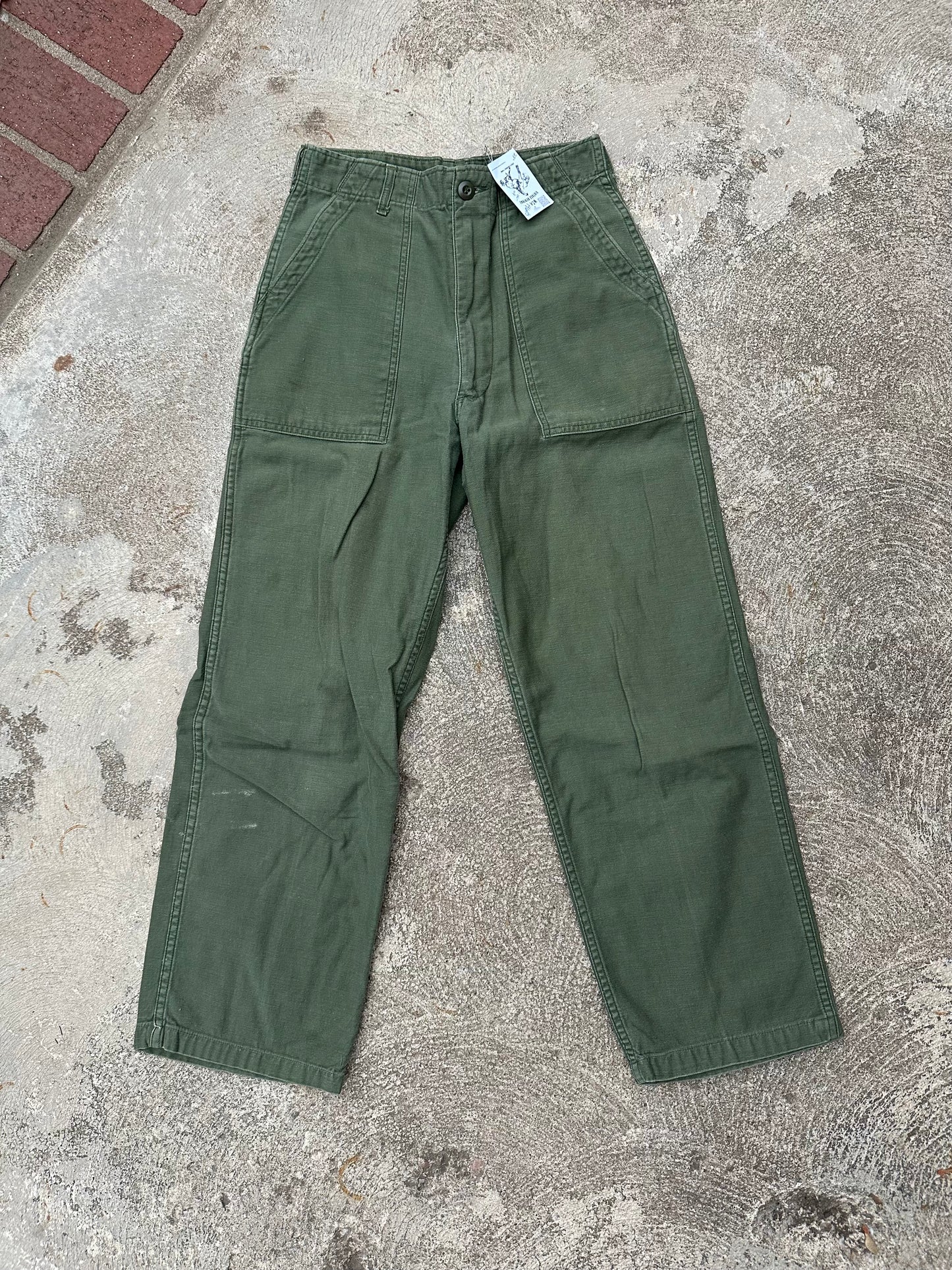 60’s US Military OG-107 Cotton Sateen Field Pants (27x28)