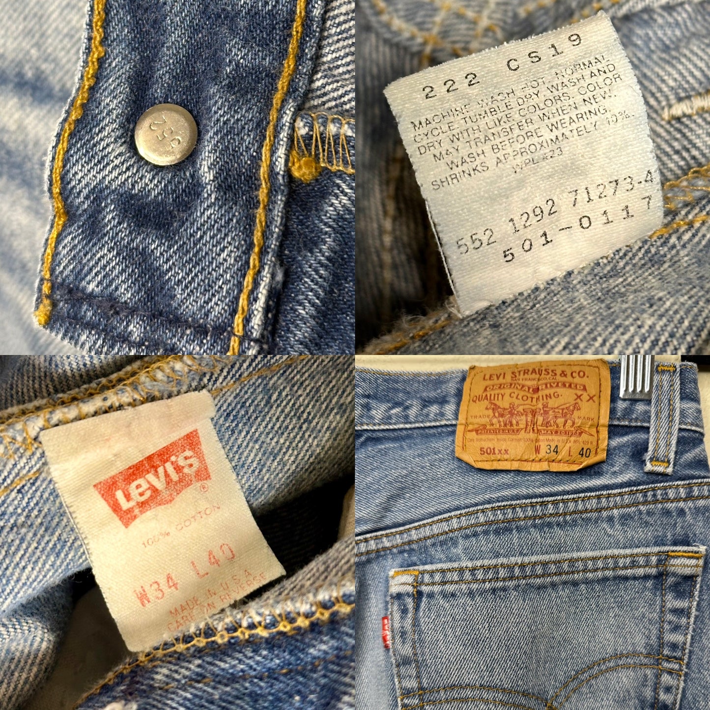 90’s Levi’s 501 Distressed Jeans (Men’s 33x31/Women’s 31)