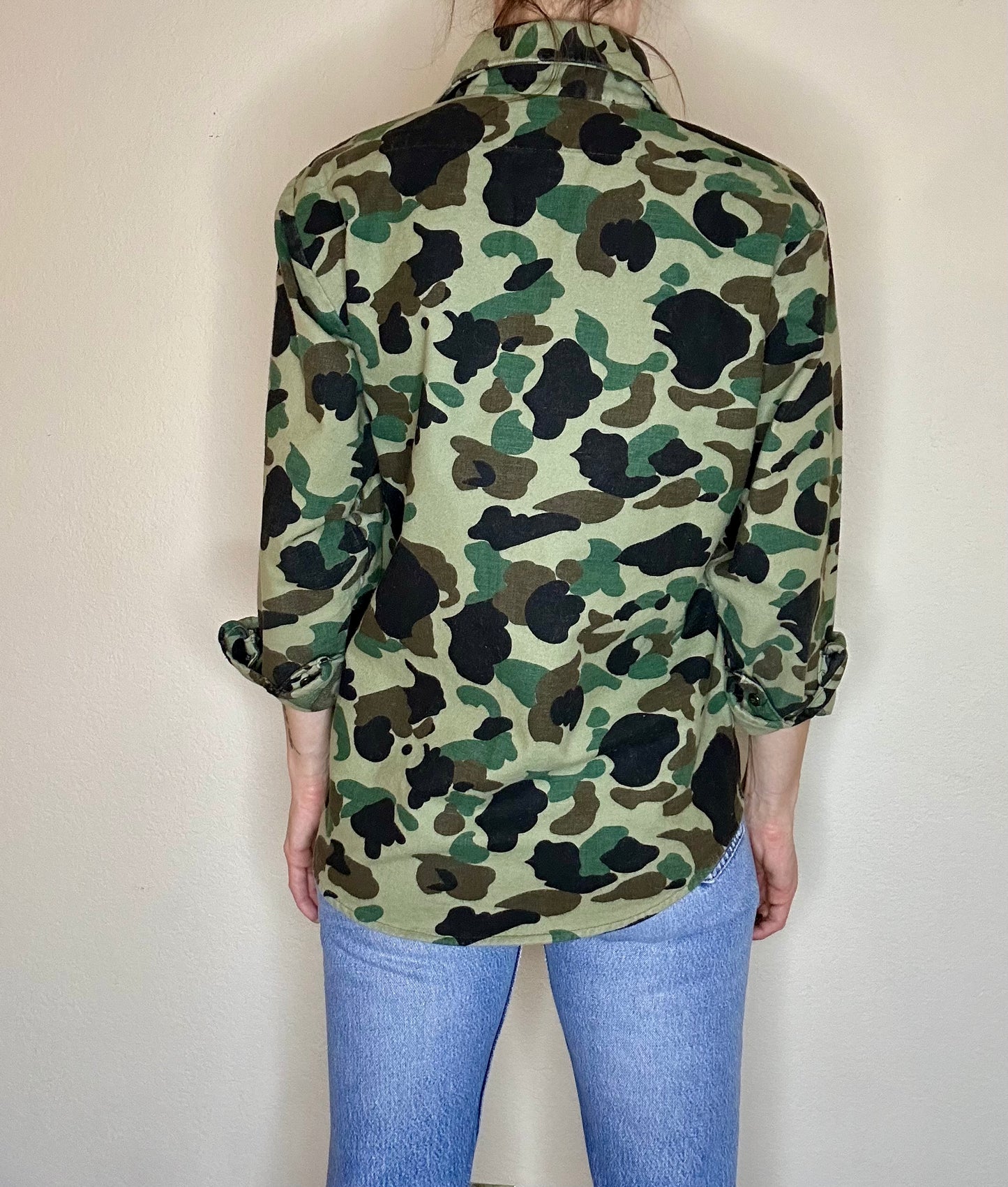 80’s Five Brothers Chamois Flannel Duck Camo Shirt (Unisex M/L)