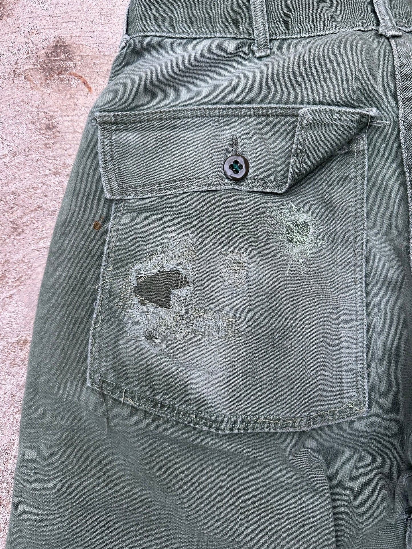 60’s US Military OG-107 Cotton Sateen Field Pants (26-27x28)