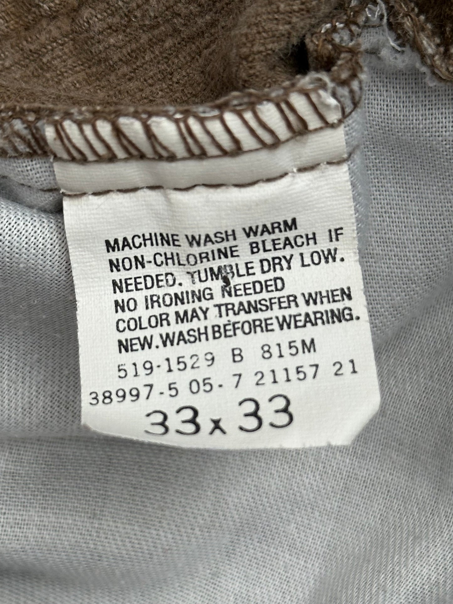 80’s Levi’s 519 “Californian” Corduroy White Tab Pants (Men’s 32/ Women’s 30)