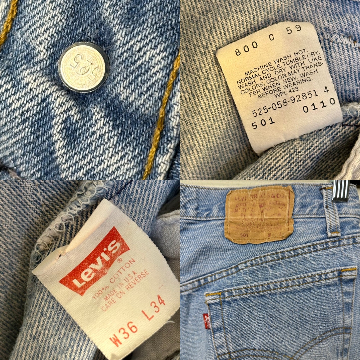 80’s Levi’s 501 Light Wash Jeans (Men’s 32x32/Women’s 32)