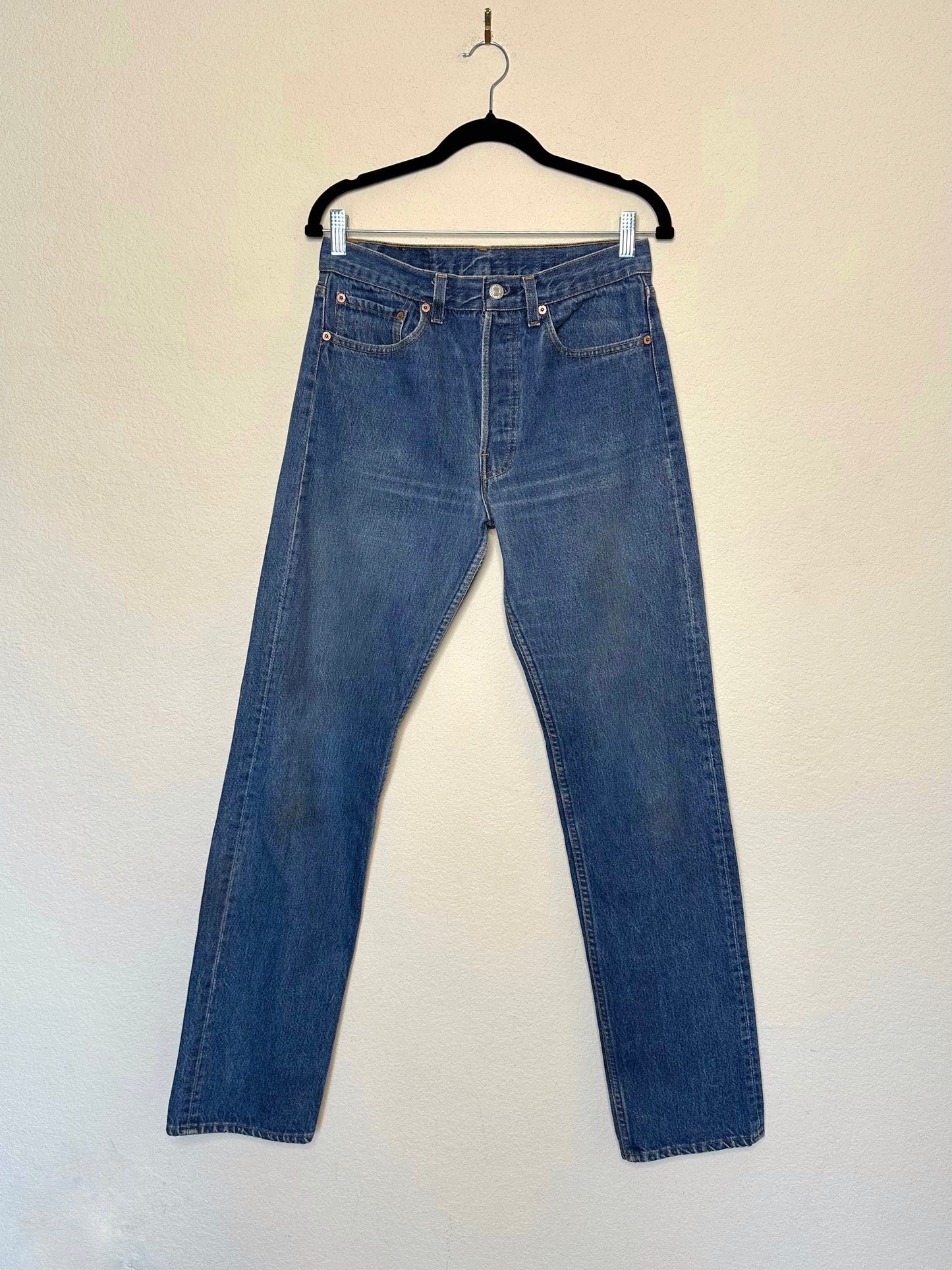 80’s Levi’s 501 Work Stained Jeans (30x33 / Modern 28)