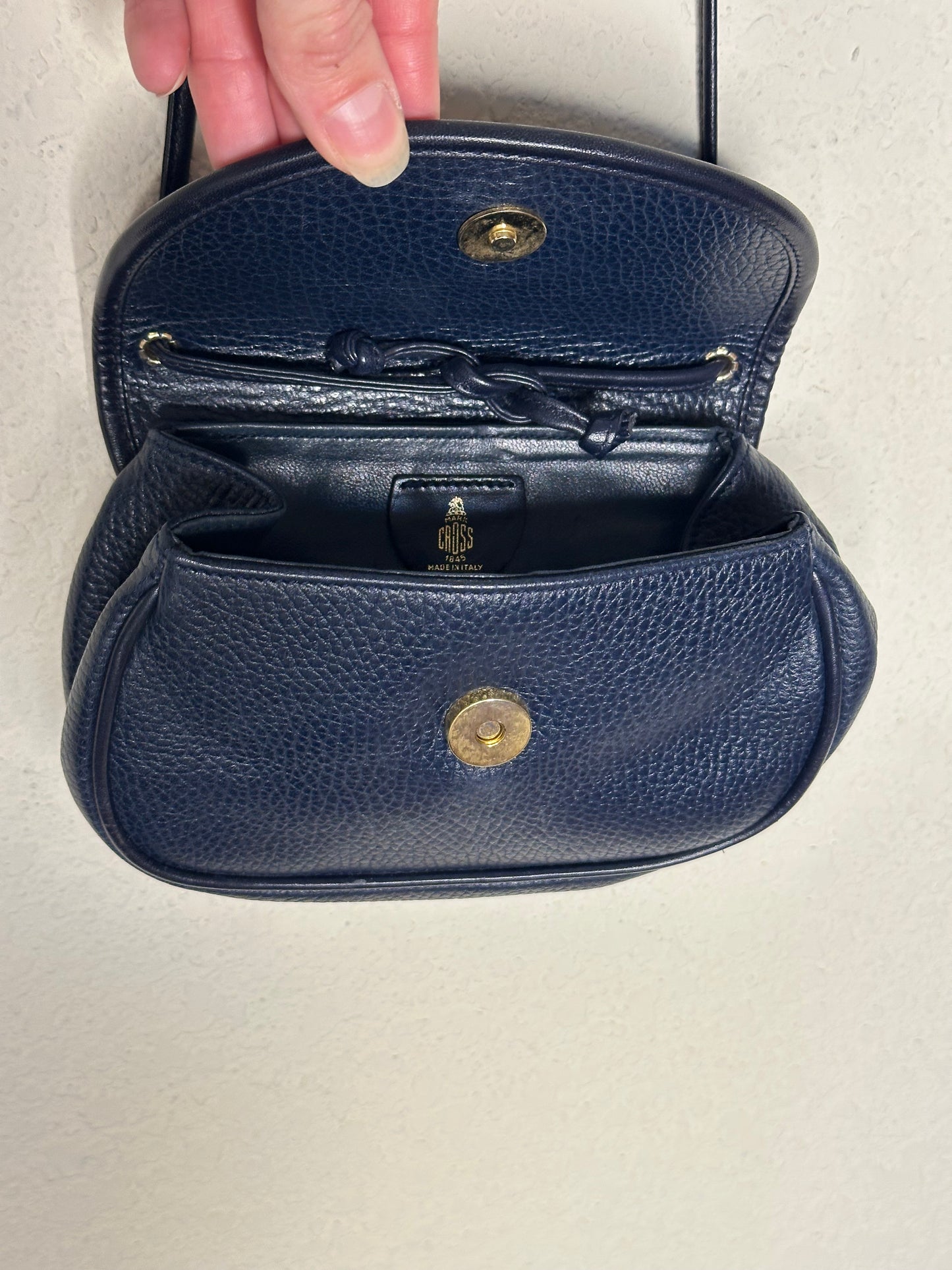 70’s Mark Cross Leather Mini Crossbody Bag Italy