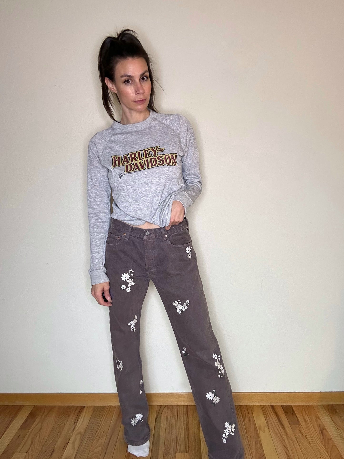 90’s Levi’s 501 Hand Painted Rialto Jeans USA (32x33 / Modern 8/10)