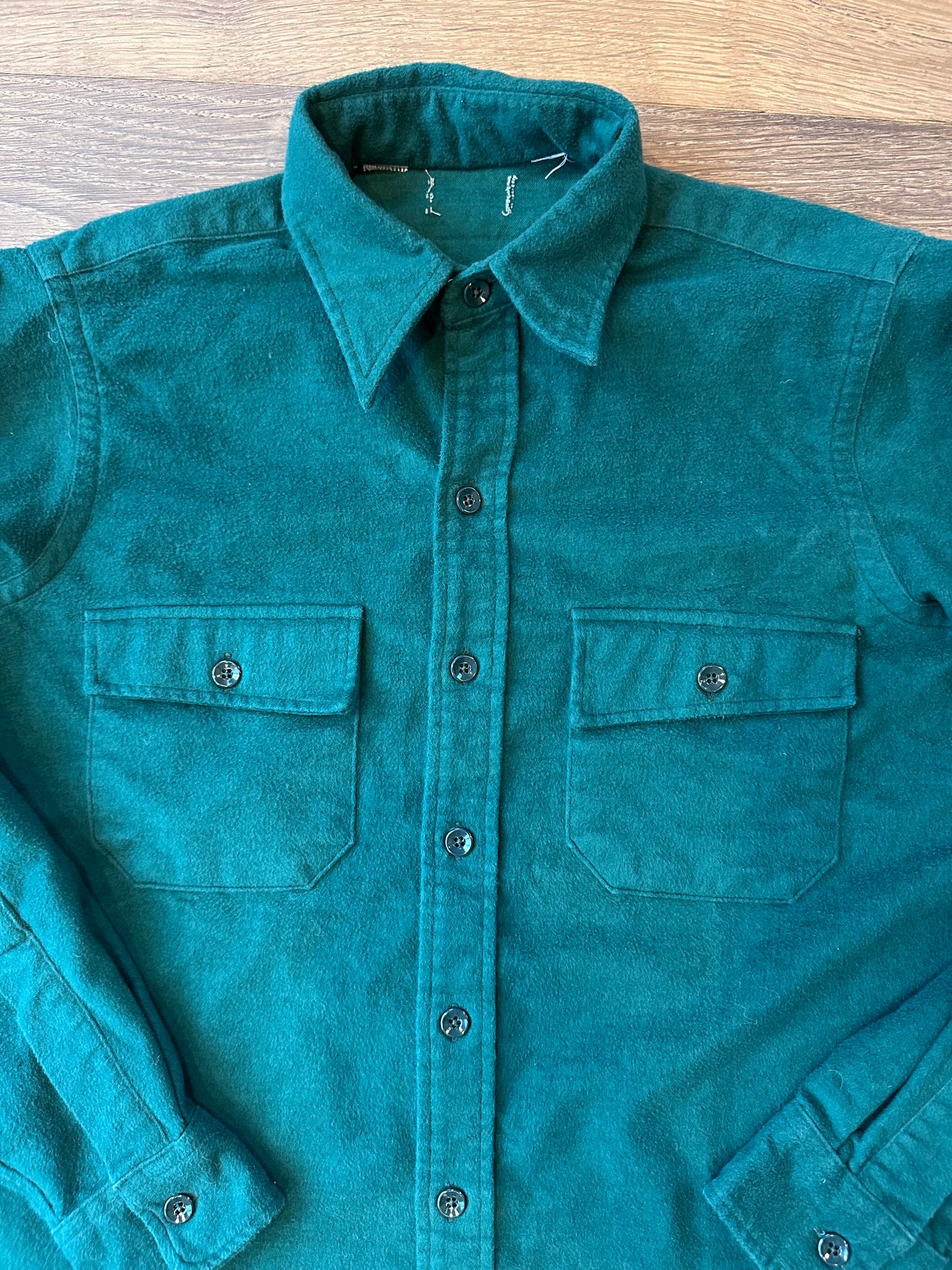 80’s Short Horn Chamois Cotton Flannel Shirt (Unisex L)