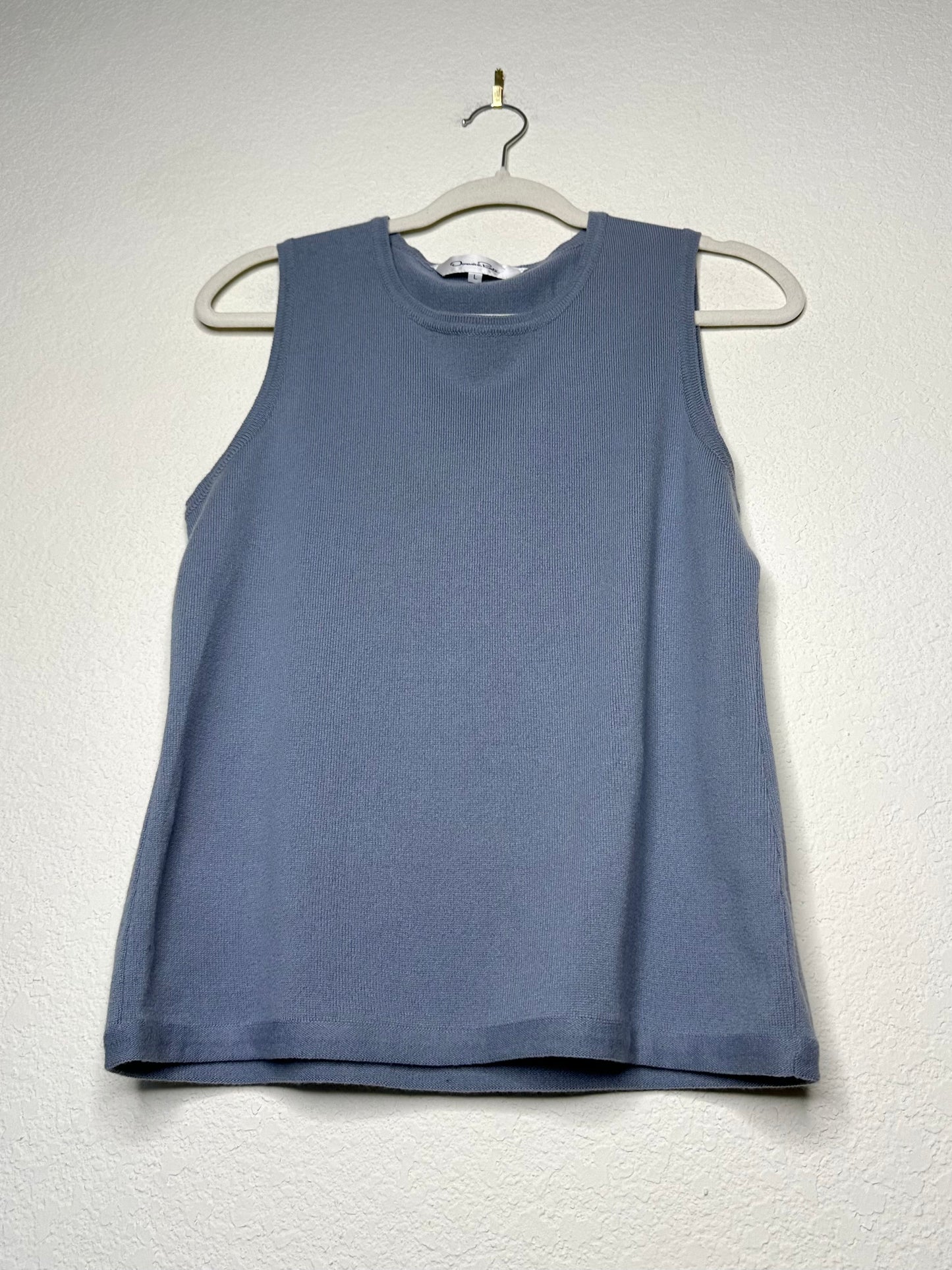 Oscar de la Renta Cashmere Sleeveless Shell Top (L)
