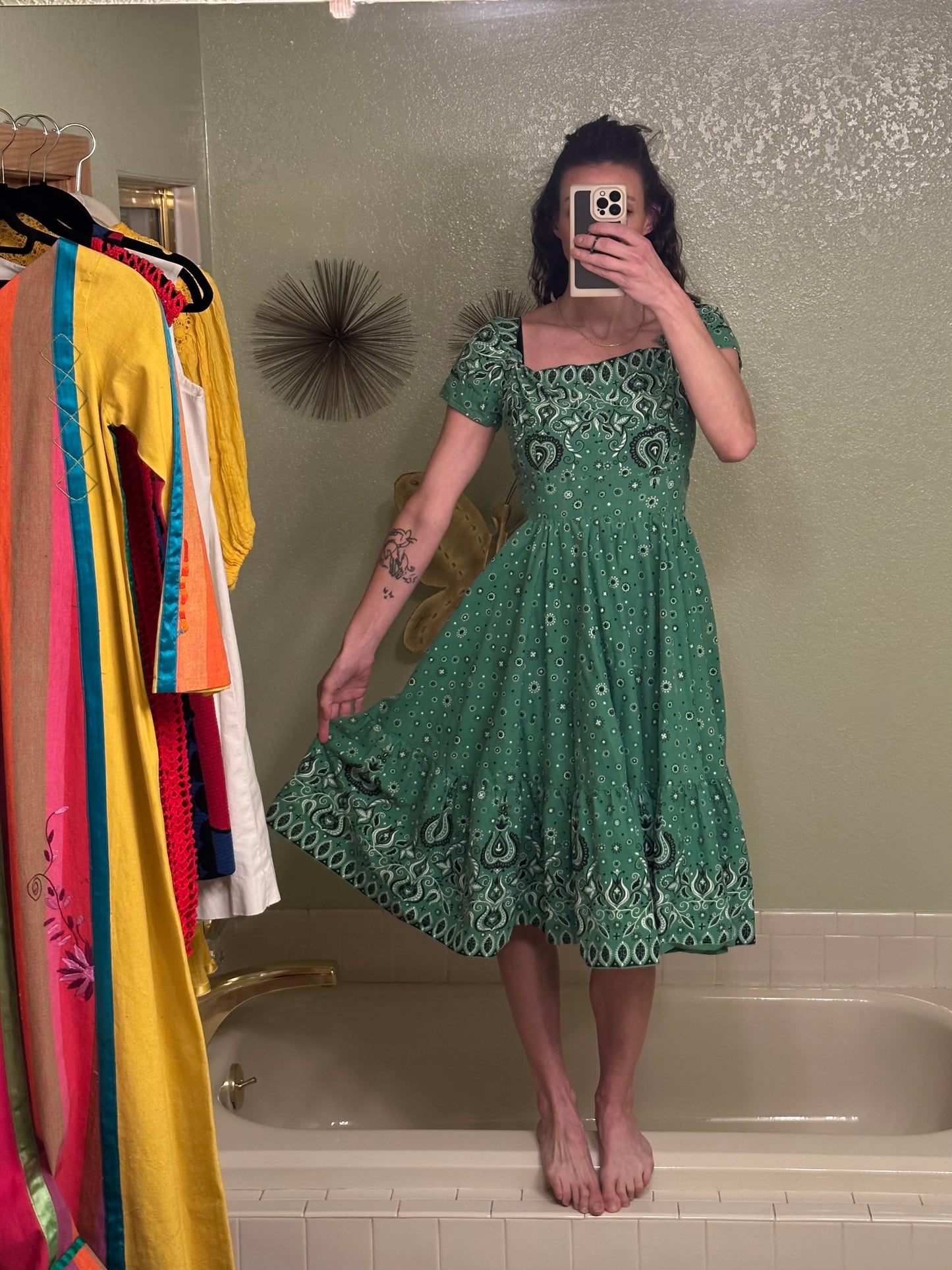 50’s/60’s Handmade Bandana Western Swing Dress (O/S)