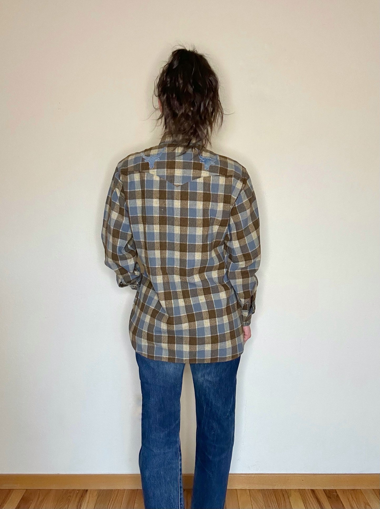 70’s Pendleton Wool Plaid Western Pearl Snap-Shirt (Men’s L)