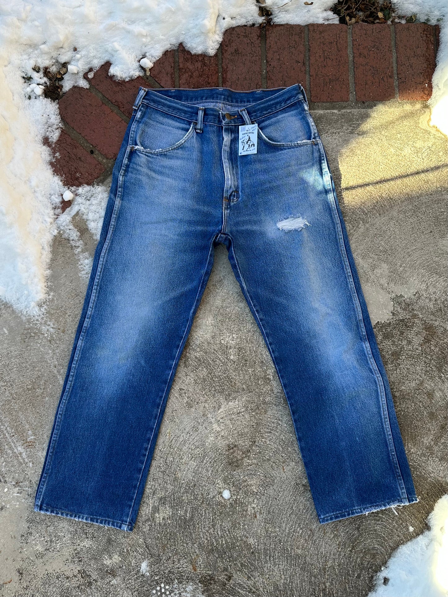 80’s-90’s Rustler Great Fades Distressed Crop Jeans (Men’s 31x27 / Women’s 30)