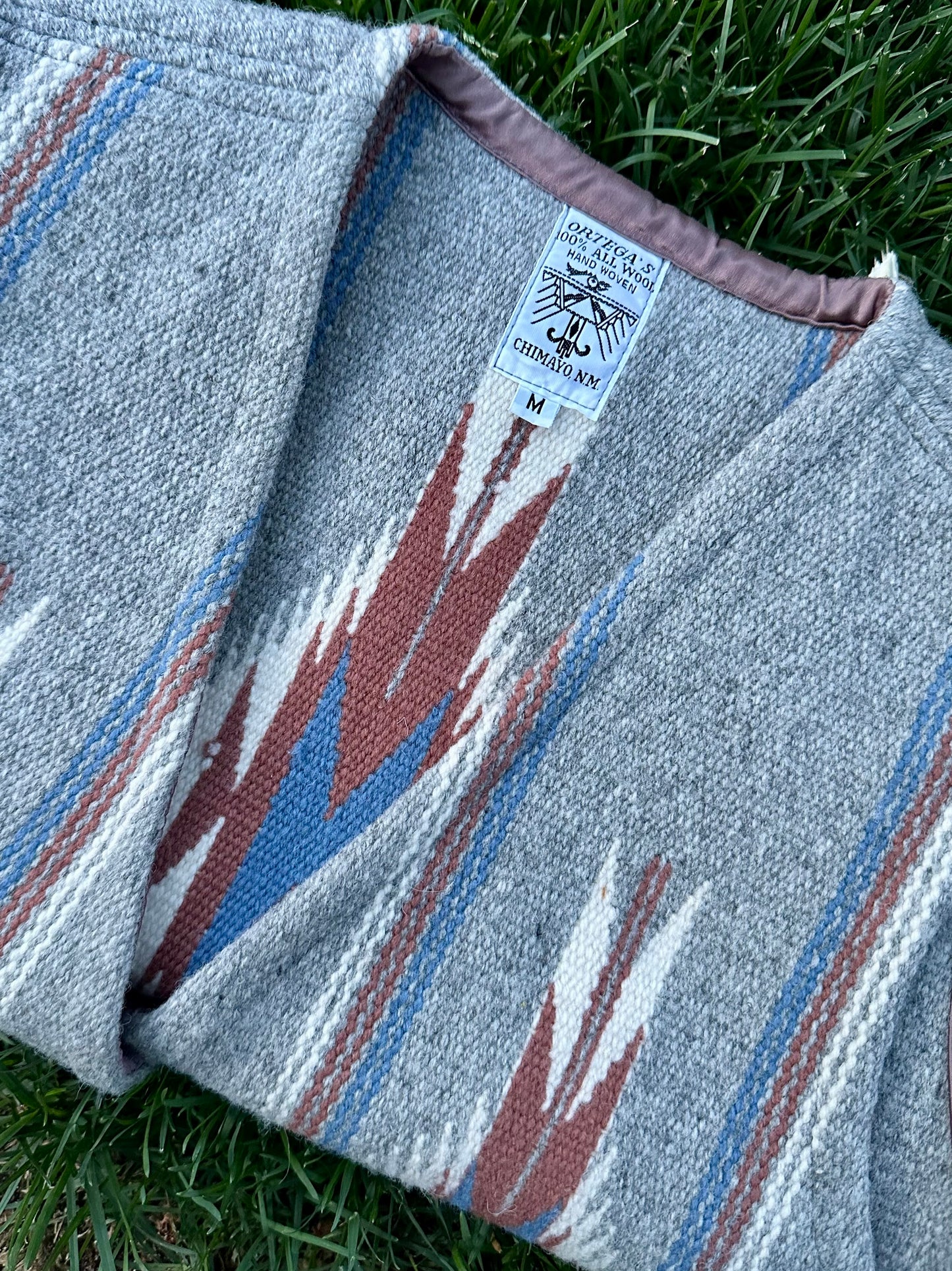 1980’s Ortega’s Chimayo Hand Woven Wool Blanket Vest (Women’s M)