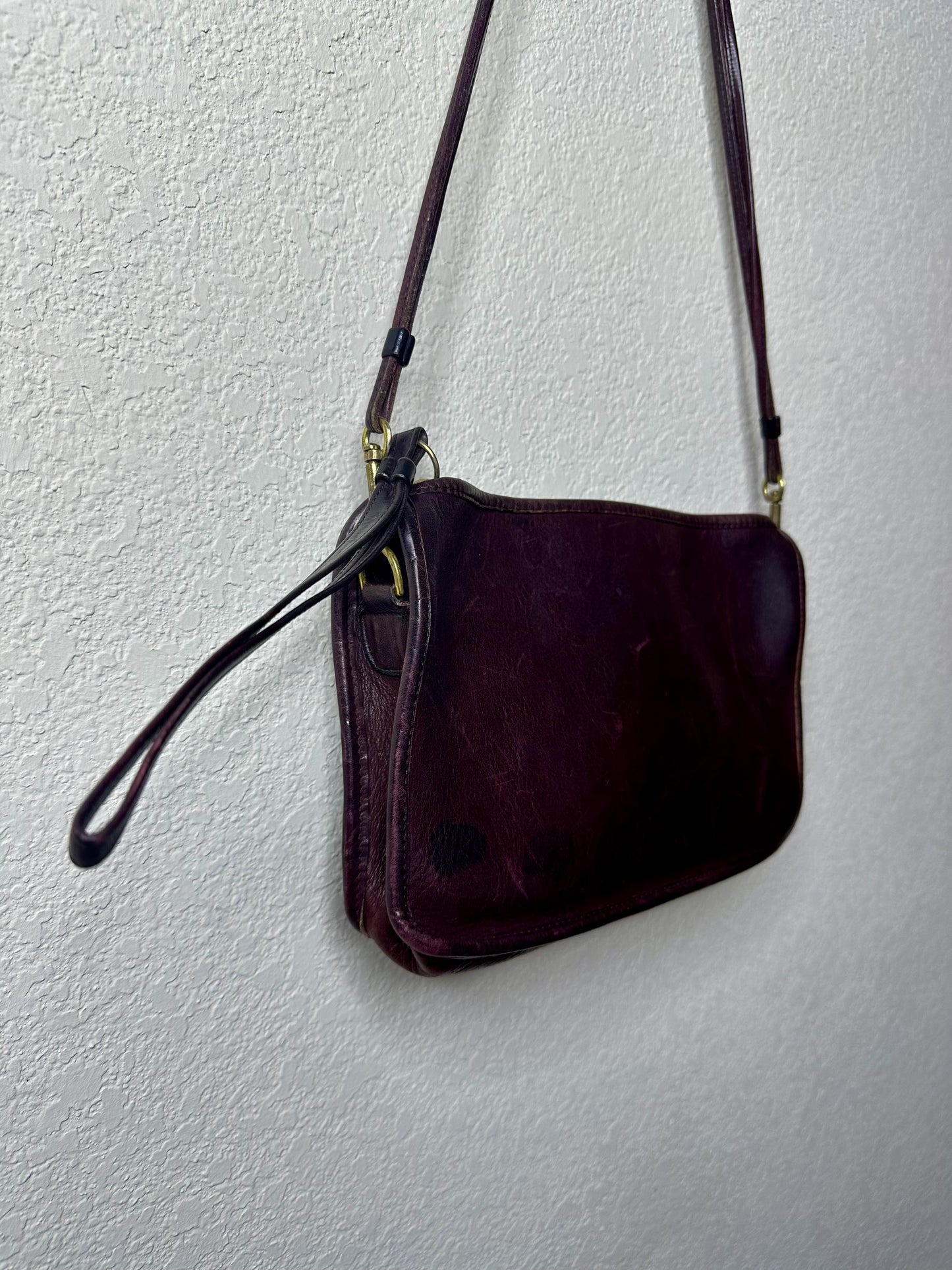 70’s Coach Bonnie Cashin Leather Companion Bag Wristlet & Crossbody USA