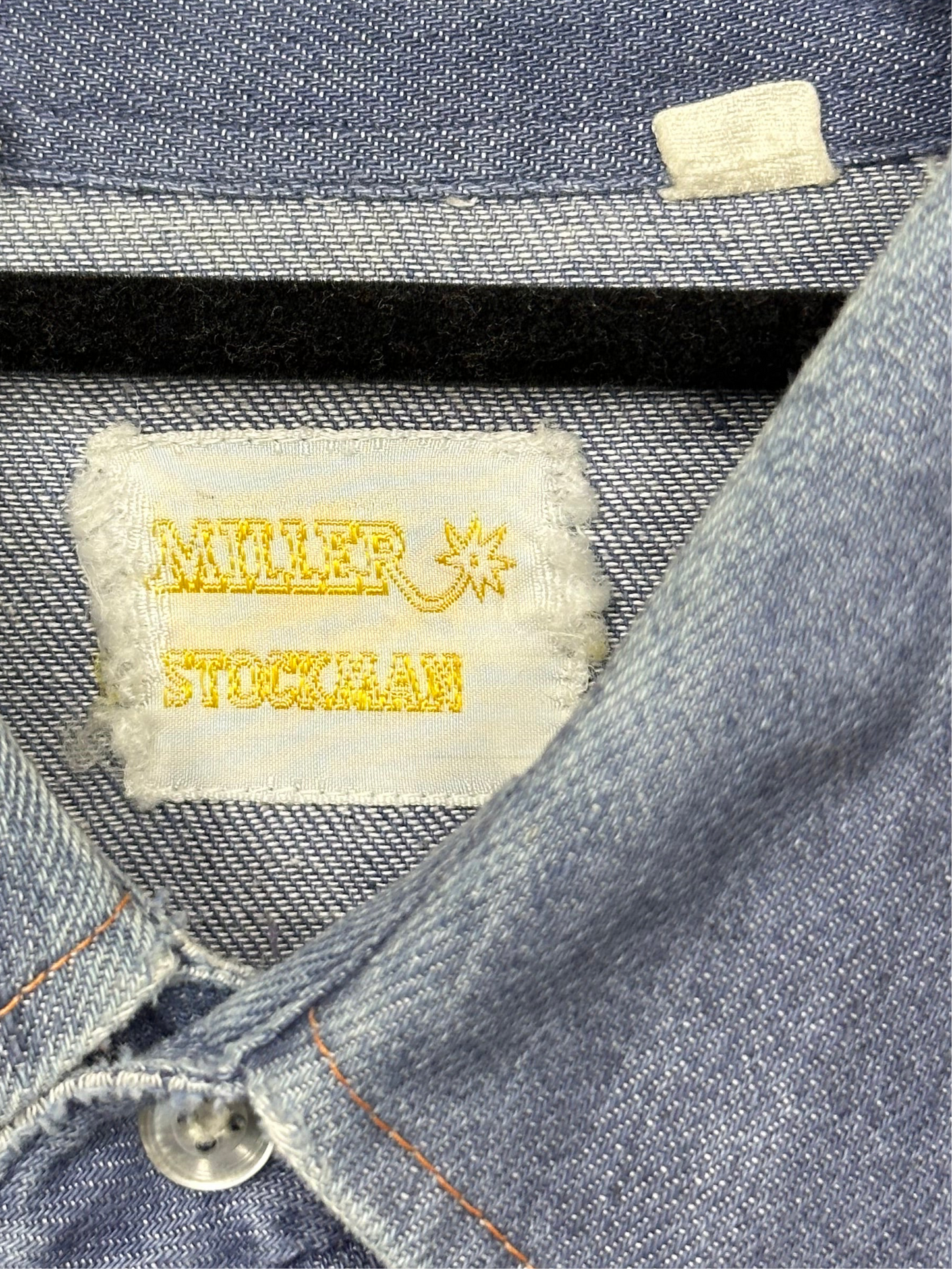 60’s Miller Stockman Western Chambray Pearl Snap Shirt (Men’s L)