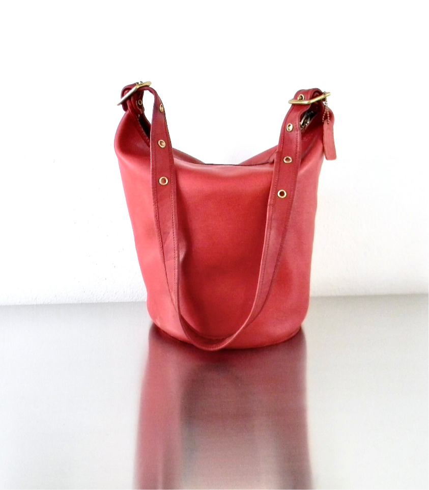 90’s Coach Leather XL Duffle Sac Feed Bag USA