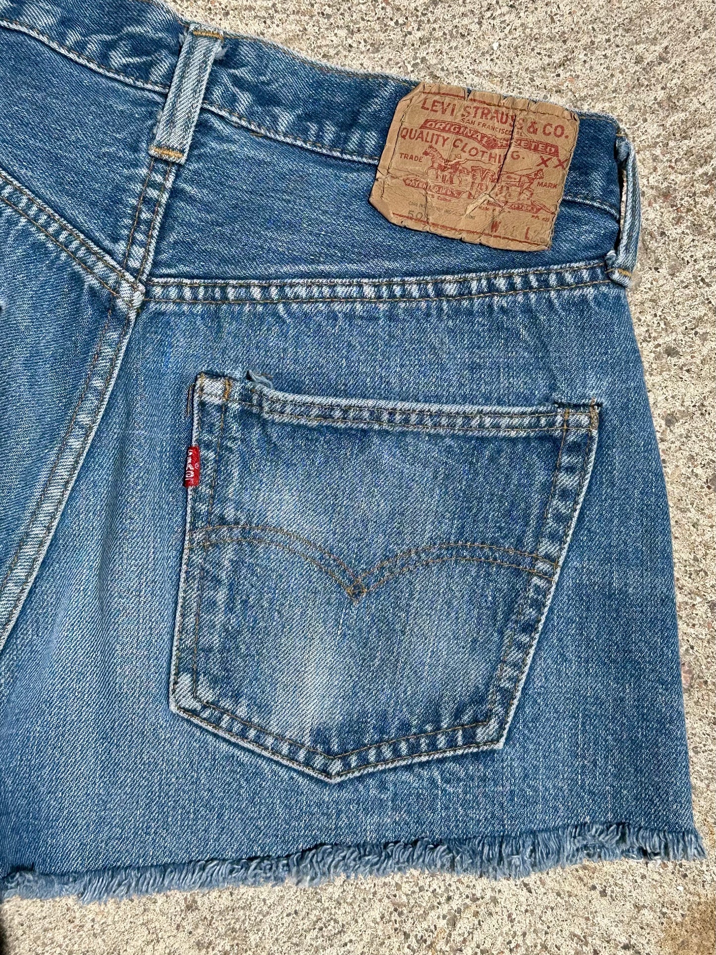 70’s Levi’s Redline Selvedge 501 STF Denim Cutoff Shorts (27” / Modern 25)
