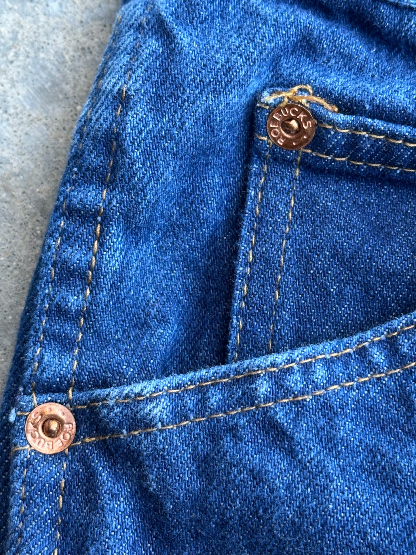 80’s Roebuck’s STF Stovepipe Indigo Denim Jeans (Men’s 27x32 / Women’s 26)