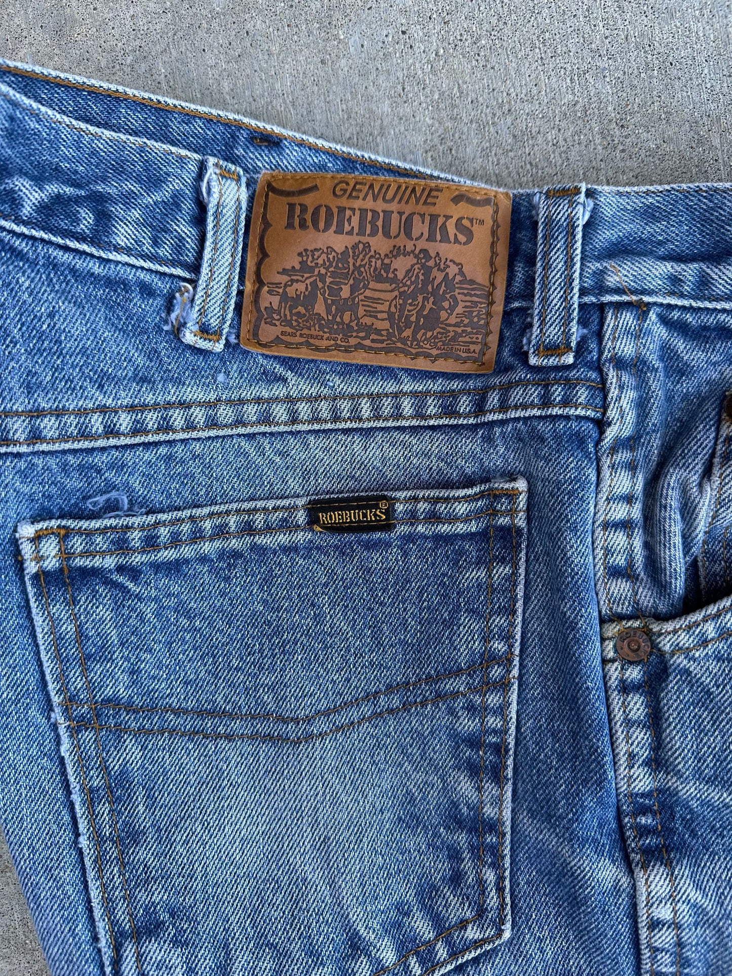 70’s Roebuck’s Faded Denim Jeans USA (Men’s 32x31 / Women’s 30)