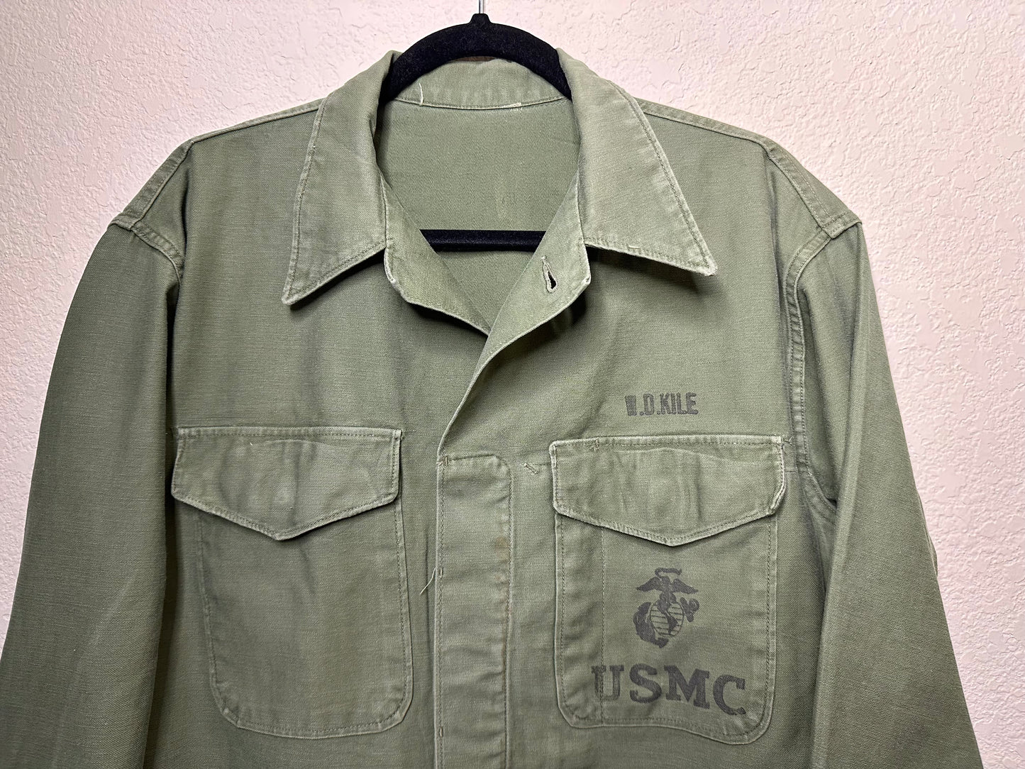 50’s Military P56 Cotton Sateen Utility Shirt OG107 (Unisex M)