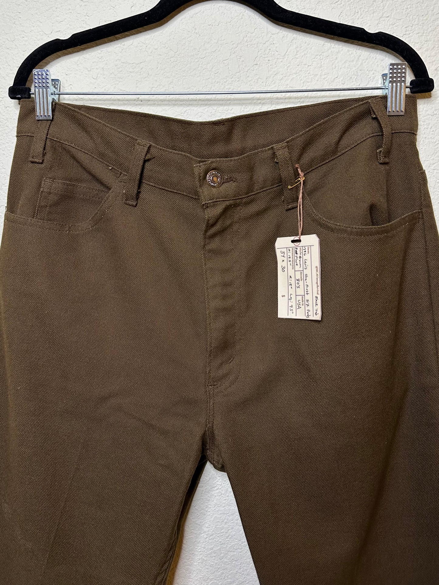 80’s Levi’s 517 Twill Brown Bootcut Pants (Men’s 34 / Women’s 32)