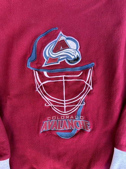 90’s Colorado Avalanche Embroidered Crewneck Sweatshirt (Unisex L))