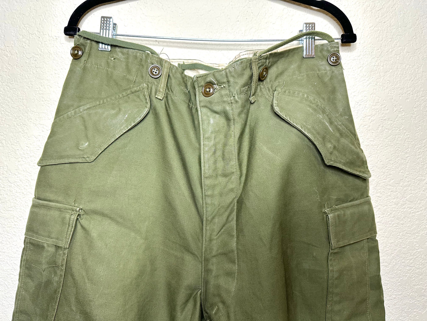 50’s US Military M-1951 Cotton OG Cargo Field Trousers (Men’s M)