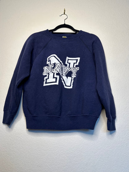 80’s Raglan US Navy Sweatshirt (Women’s S/M)