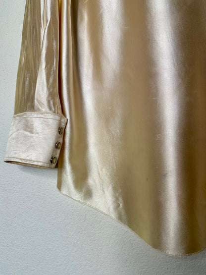70’s H Bar C California Ranchwear Satin Pearl Snap Shirt (Unisex XL)