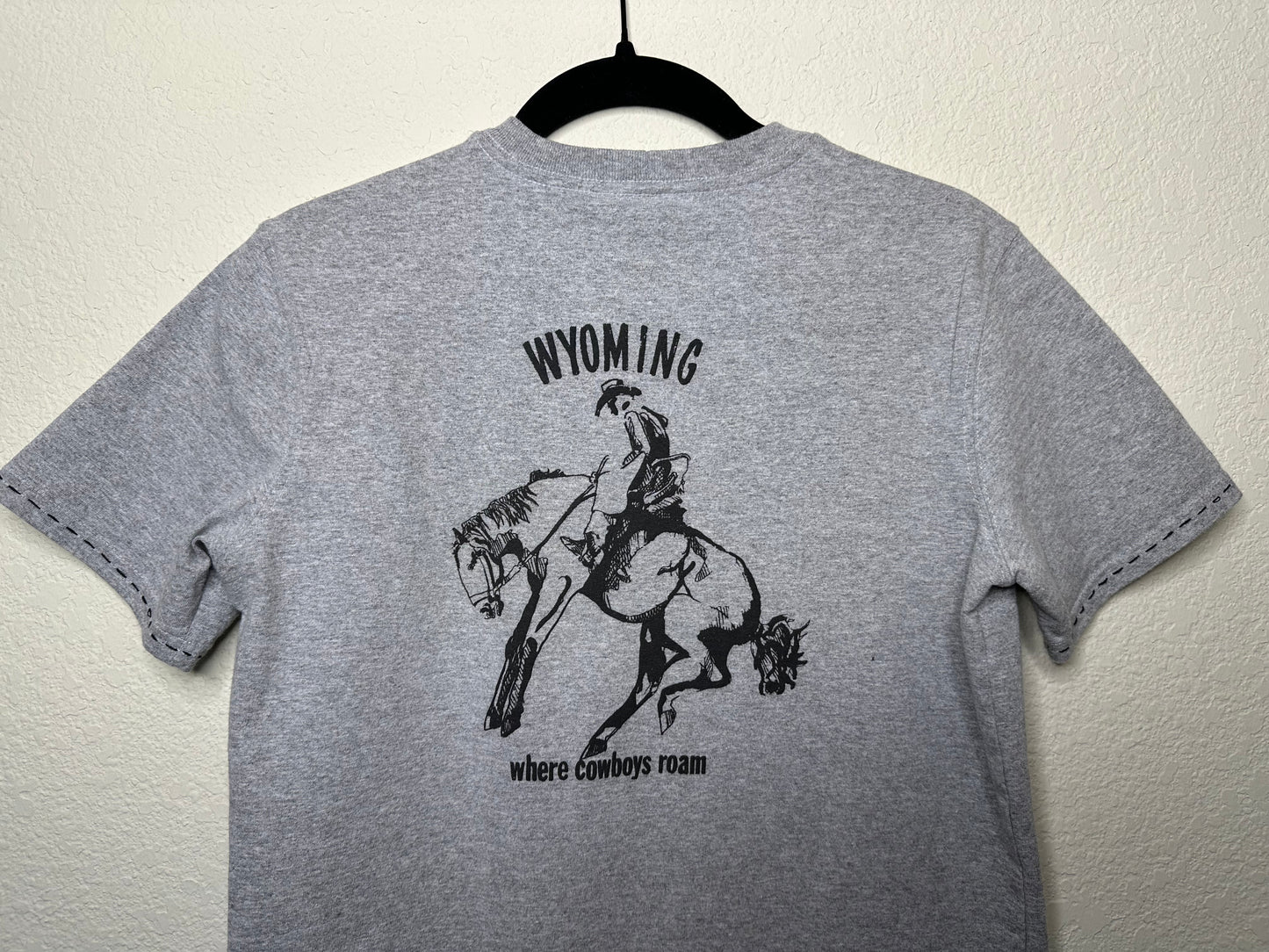 MCA VINTAGE REVIVAL: Custom Cowboy Embroidered Pocket Tee (Women’s S)