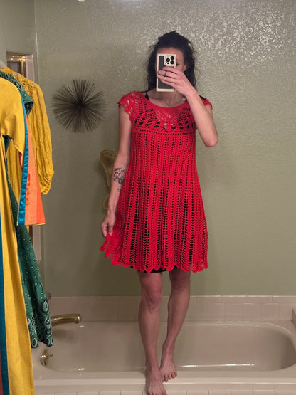 60’s Handmade Crochet Knit Dress (O/S)