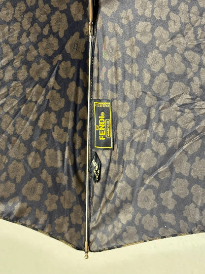 70’s Fendi Leopard Print Packable Umbrella