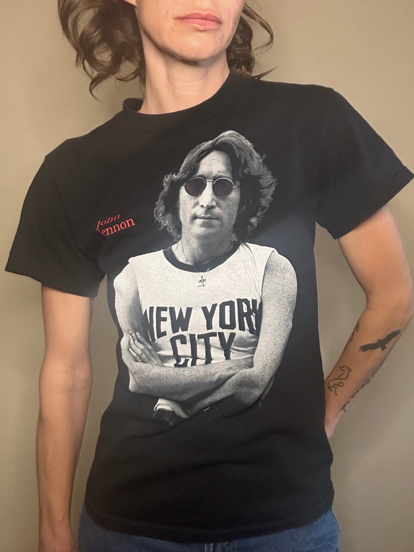 90’s John Lennon Beatles NYC Imagine Tee (Unisex S)