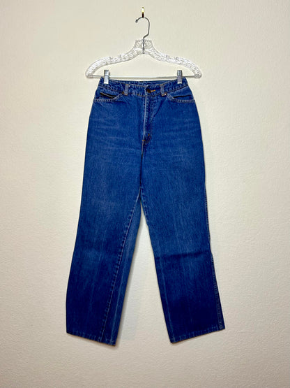 70’s Chic Western Yoke Straight Crop USA Jeans (25x27 / Modern 0/2)