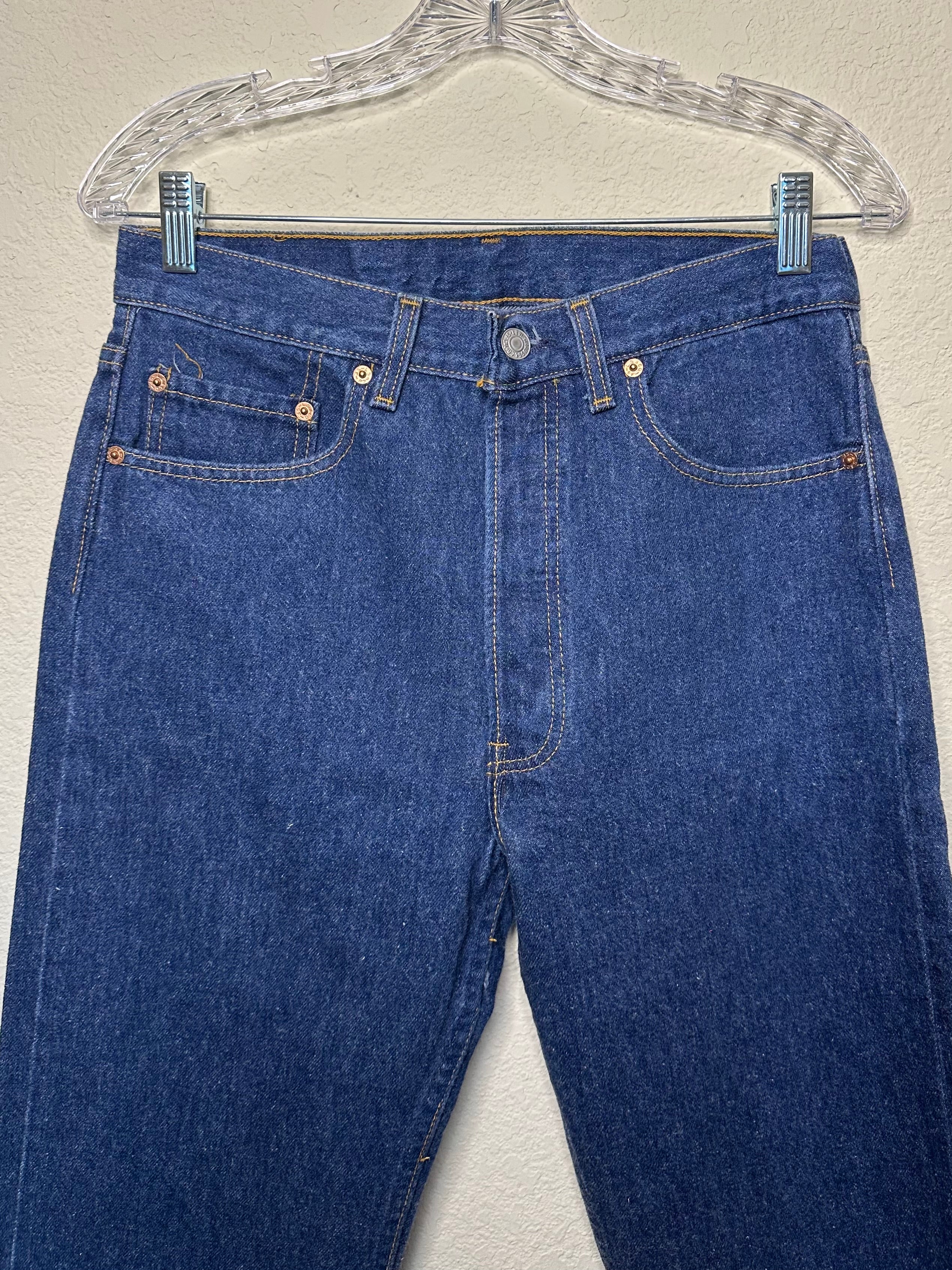90's Levi's 501 Soft Indigo Jeans USA (Men's 30x29 / Women's 28