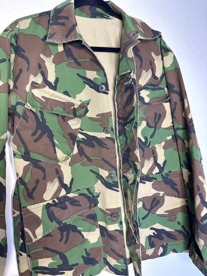 60’s HBT Herringbone Twill Cotton Camo Sporting Field Jacket (Unisex L)