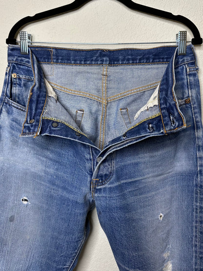 60’s Vintage Levi’s 501 “BIG E” Selvedge Jeans Button #6 USA (34x32)