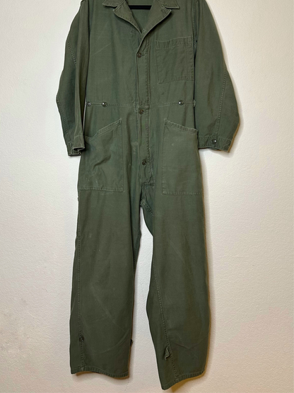 70’s OG-107 Military Cotton Sateen  Field Coveralls / Boilersuit (Unisex M)
