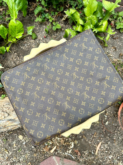 70’s Louis Vuitton Monogram Poche GM Document Case