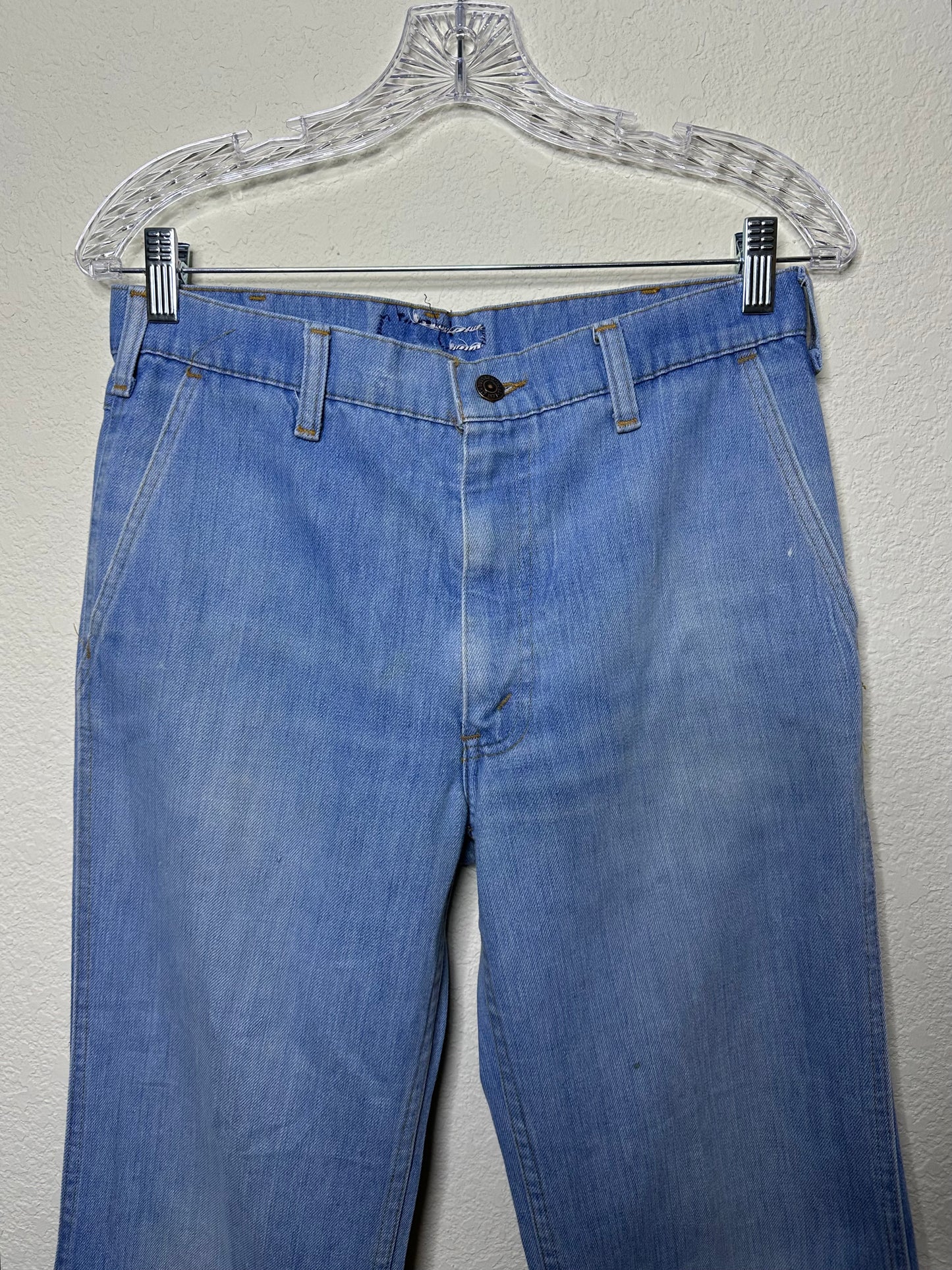 Rare 70’s Levi’s Orange Tab Soft Cotton Bell Flare Denim Trousers (30x29 / Modern 6)