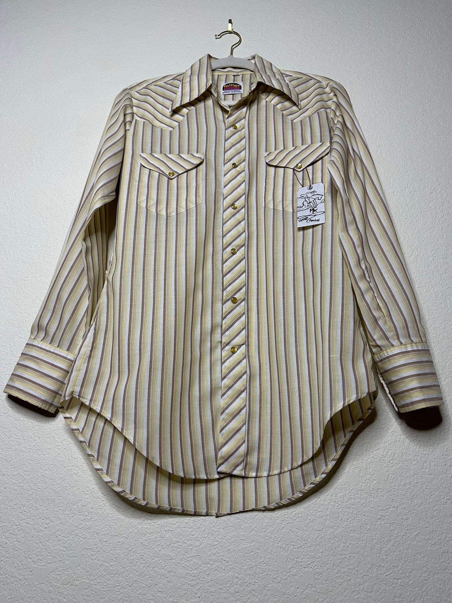 70’s Miller Western Wear Pearl Snap Shirt (Unisex S)