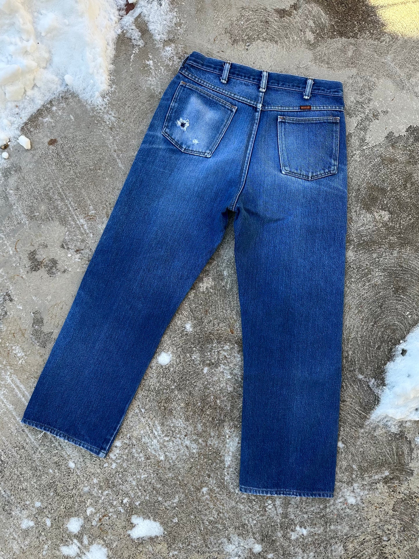 80’s-90’s Rustler Great Fades Distressed Crop Jeans (Men’s 31x27 / Women’s 30)