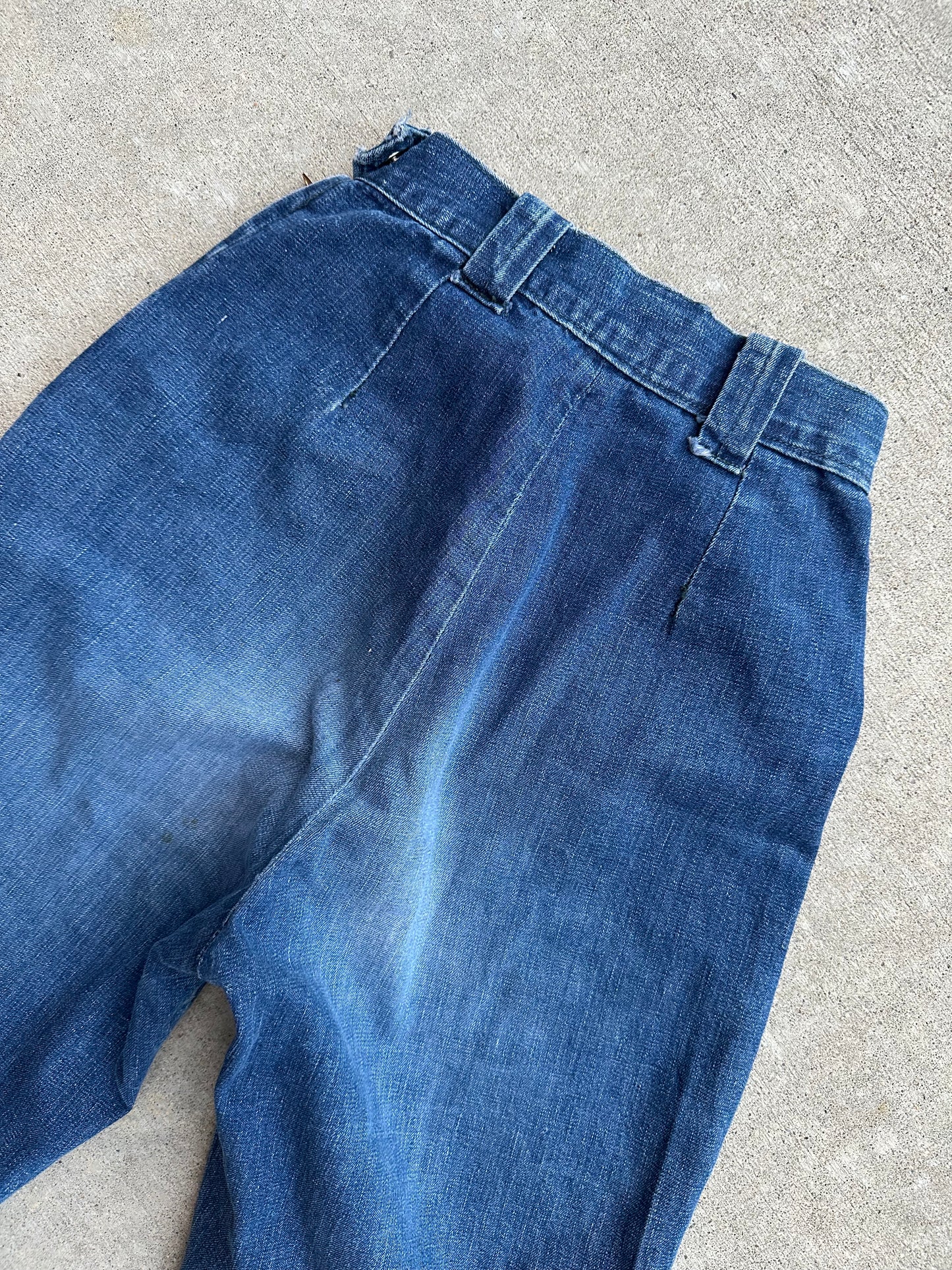 Rare 50’s LEVI’S Big E Western Side Zip Shorthorn Denim Pants (Women’s 24/25)