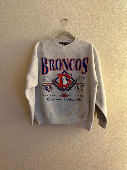 ‘96 Denver Broncos Western Division Champs Heavyweight Cotton Sweatshirt (Unisex L)