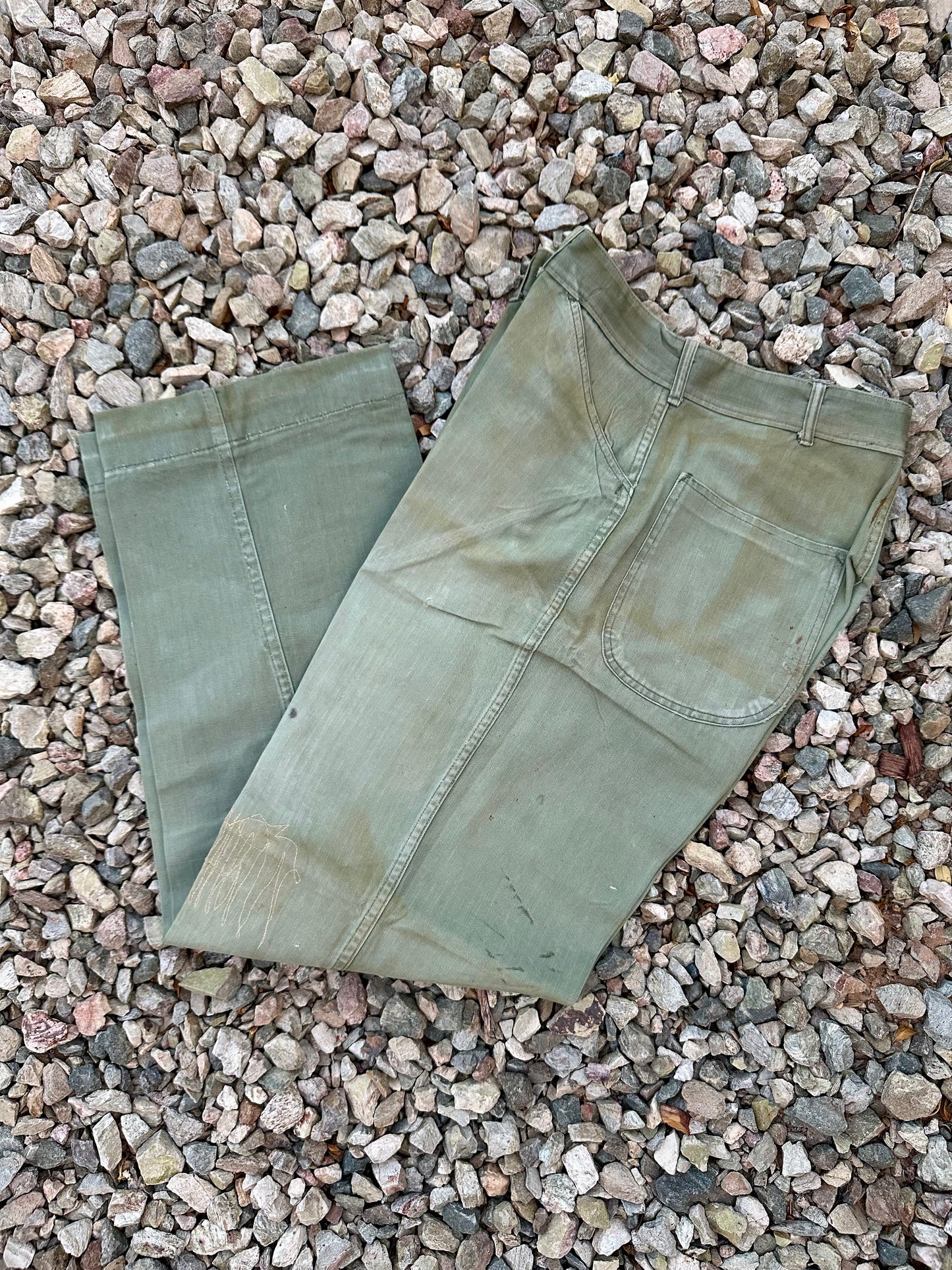 40’s WWII HBT USMC Donut Button P41 Trousers (Unisex 29/30)