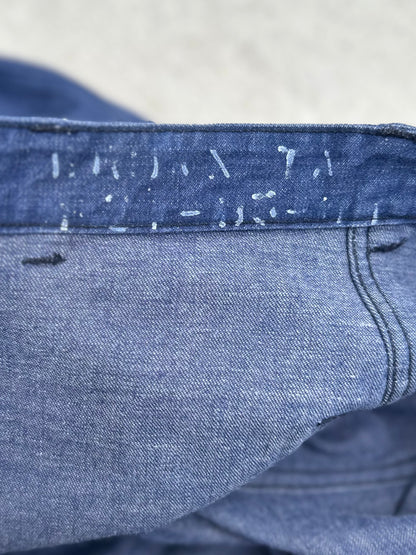 40’s/50’s US Navy Denim Selvedge Fly Wide Leg Deck Pants (Unisex 34)