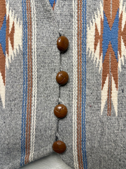 1980’s Ortega’s Chimayo Hand Woven Wool Blanket Vest (Women’s M)