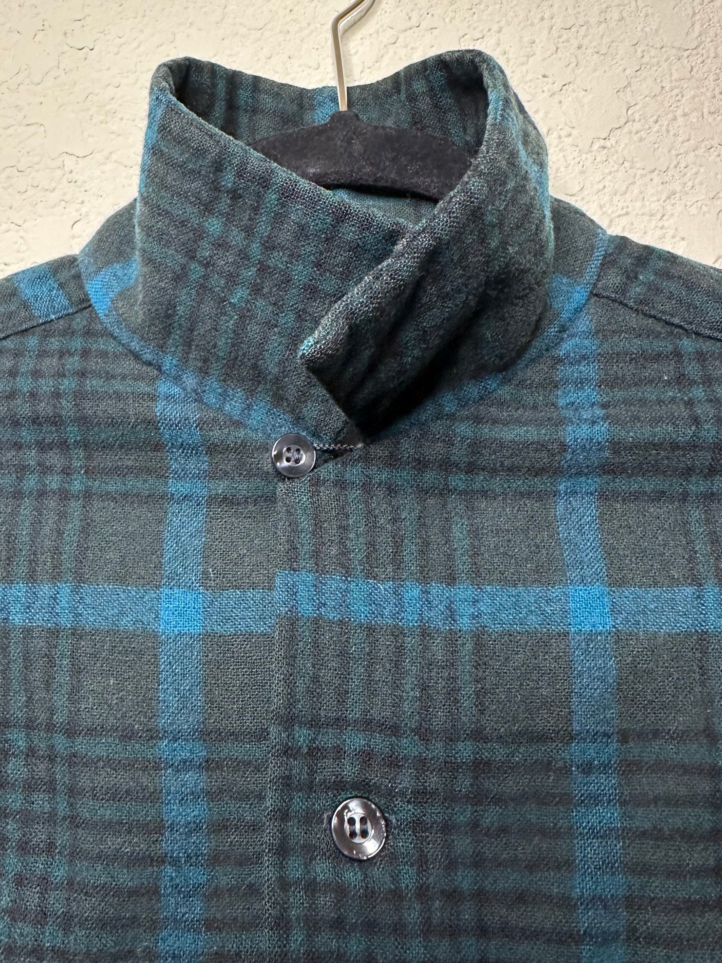 60’s Pendleton Wool Tartan Plaid Elbow Patch Board Shirt (Unisex S)