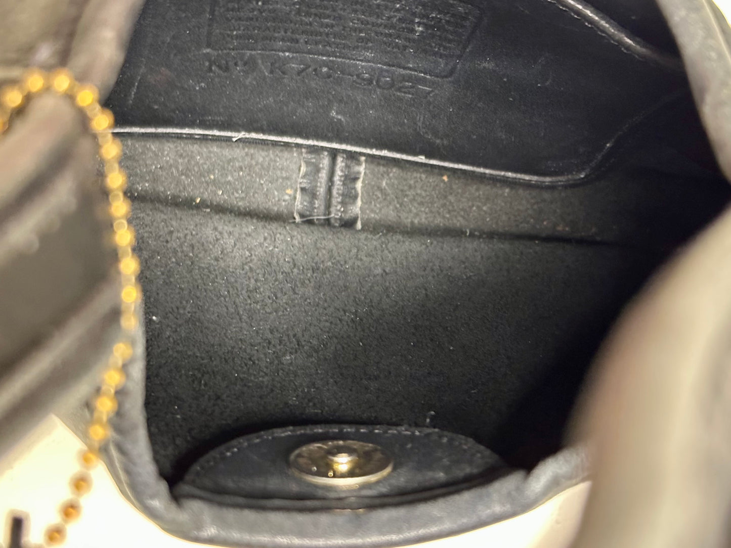 90’s COACH Black Leather Ergo Mini Satchel Bag USA