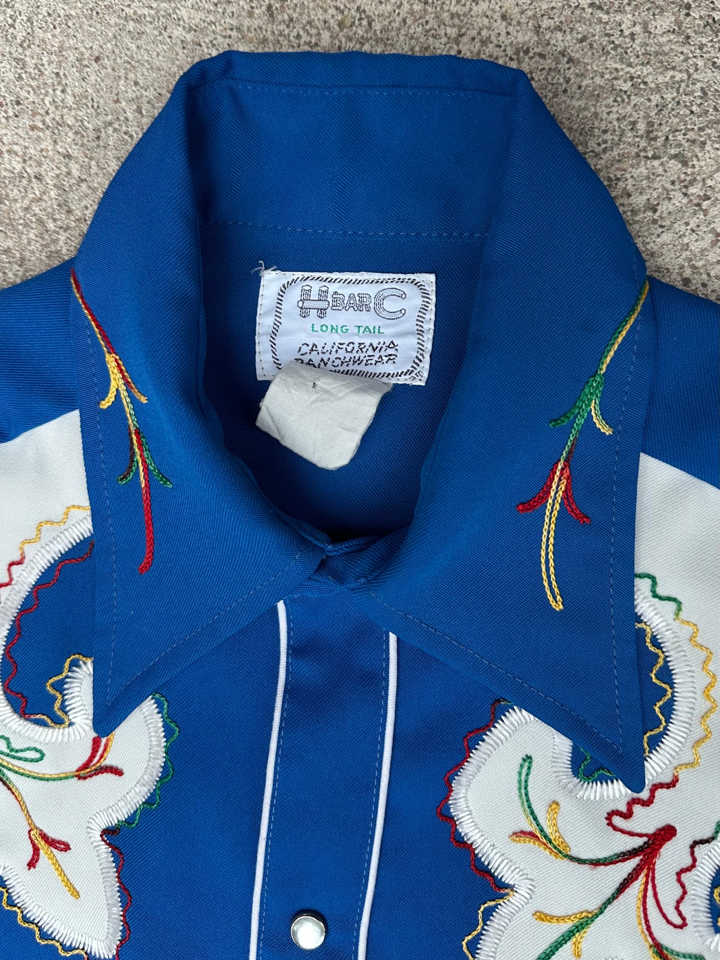70’s H Bar C Ranchwear Roy Rogers Arrowhead Embroidered Pearl Snap Shirt (Unisex L)