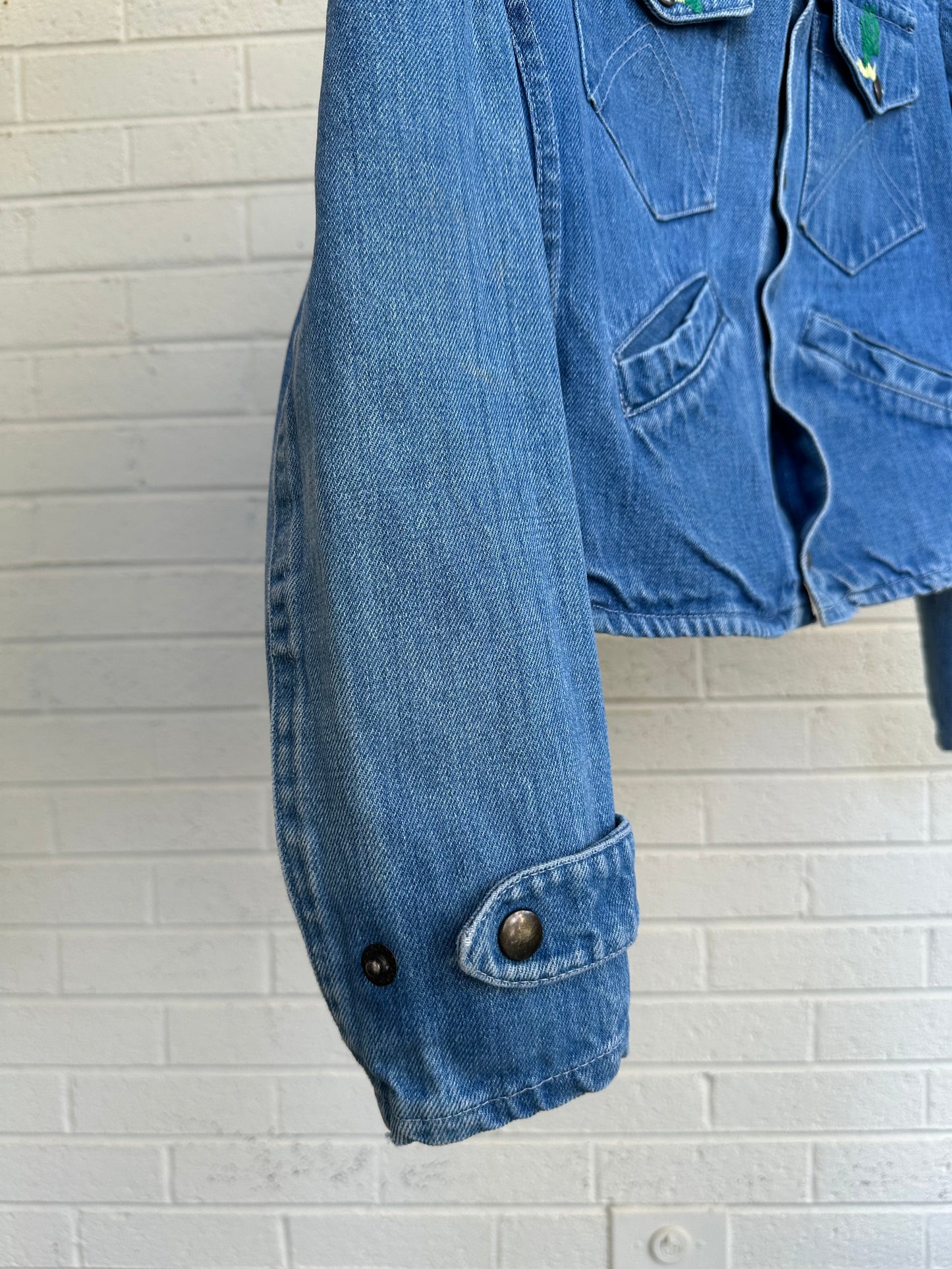 Rare 70’s Native Embroidered Denim Jacket (Women’s S)